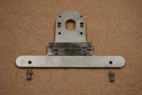 BOAT TRAILER LICENSE PLATE BRACKET HINGED